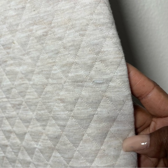 Marine Layer Men Corbet Quilted Crewneck Sweater XXL Cream Pullover‎ Dark Oat - Picture 6 of 10